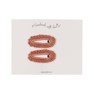 Arbii Sweet Chestnut Petite Scalloped Crochet Clips