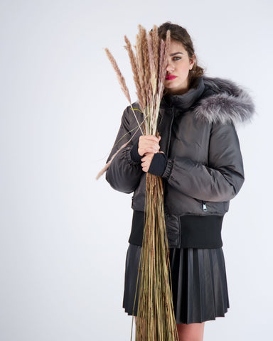 Scotch Bonnet Teen Pewter With Pewter Fur Coat