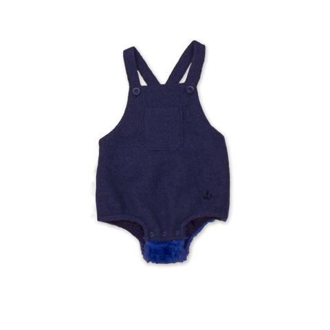 Noe & Zoe Blueberry Furry Romper