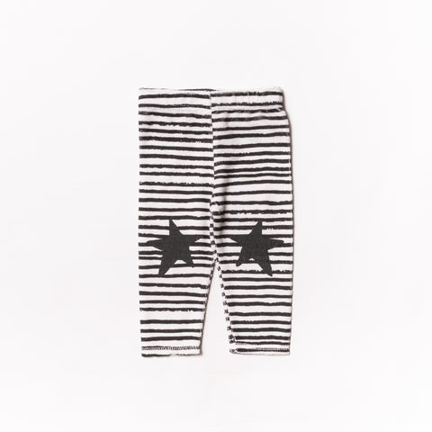 Noe & Zoe Baby Black Stripes Terry Leggings