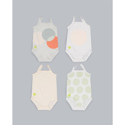 Dott Child New Baby Girl Sleeveless 4 pc Onesie Set