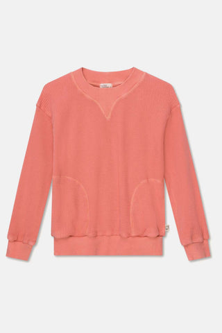 My Little Cozmo Kids Coral Waffle Alex Sweatshirt