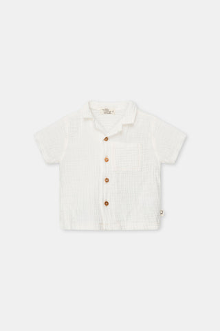 My Little Cozmo Baby Ivory Gauze Short Set