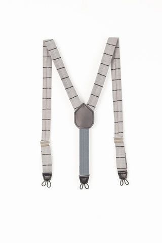 Motoreta Grey with Black Lines Suspenders