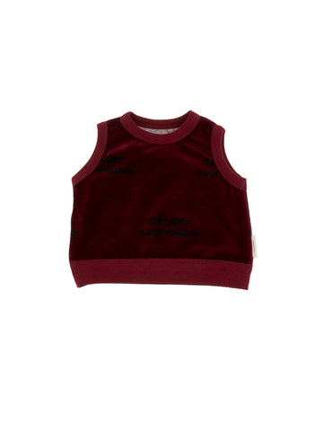 Tinycottons Bordeaux Shoo Worries Vest