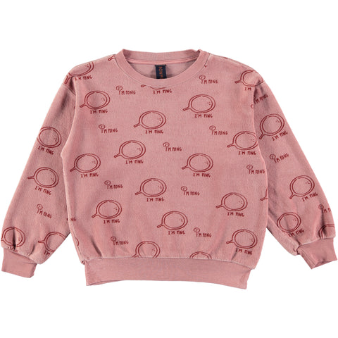 Bonmot Rust Velvet Ping Pong Sweatshirt