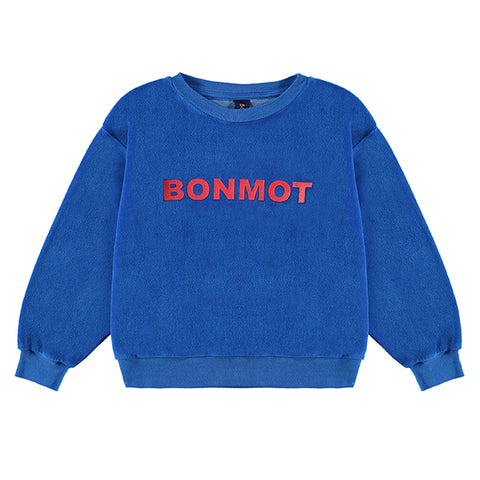 Bonmot Sea Blue Velvet Sweatshirt