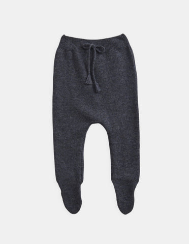 Belle Enfant Knit Graphite Marl Footed Leggings