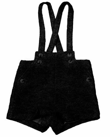 Belati Black Boucle Baby Overalls