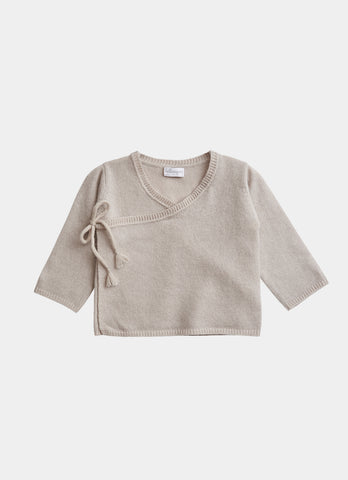 Belle Enfant Alabaster Wrap Top Footed Leggings Set