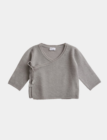 Belle Enfant Knit Cloud Grey Wrap Top & Legging