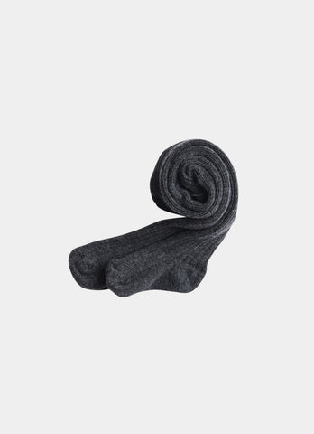 Belle Enfant Charcoal Marl Ribbed Tights