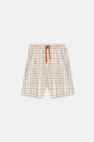 My Little Cozmo Kids Bert Plaid Crepe Bermuda Shorts