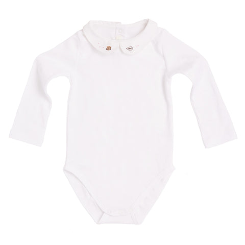 Marie Chantal Cat Embroidered Bodysuit