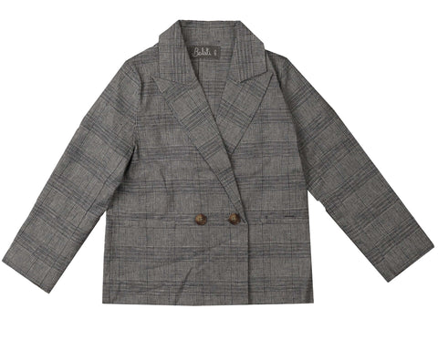 Belati Navy 2 Button Plaid Jacket