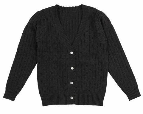 Belati Black Pointelle Cardigan