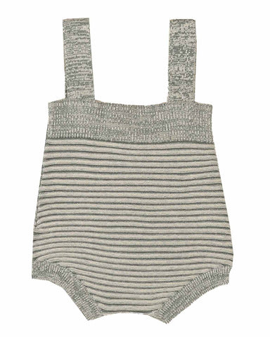 Belati Duck Blue Horizontal Rib Romper