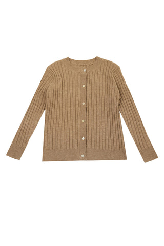 Belati Beige Pointelle Cardigan