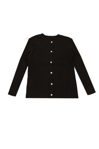 Belati Black Pointelle Cardigan