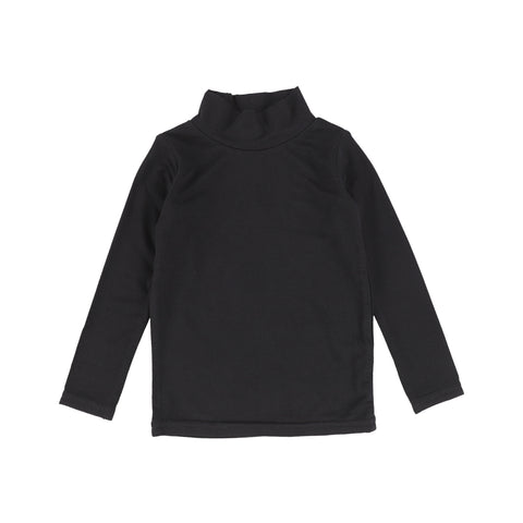 Lil Legs Black Bamboo Mock Neck