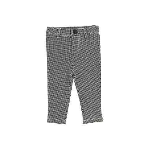 Lil Legs Black Houndstooth Printed Pants