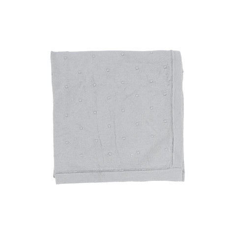 Lil Legs Powder Blue Swiss Dot Blanket