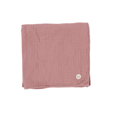 Lil Legs Mauve Ribbed Muslin Blanket