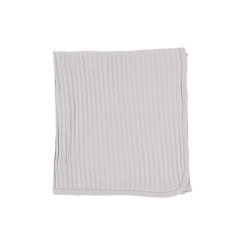 Lil Legs Cloud Grey Wide Ribbed Blanket