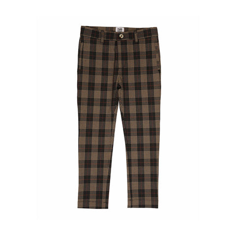 Belati Charcoal Plaid Slim Pants