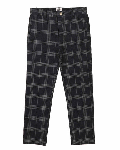 Belati Blue Stretch Plaid Pants