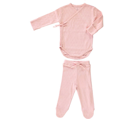 Bebe Organic Light Rose Bebe Body Wrap & Legging Set