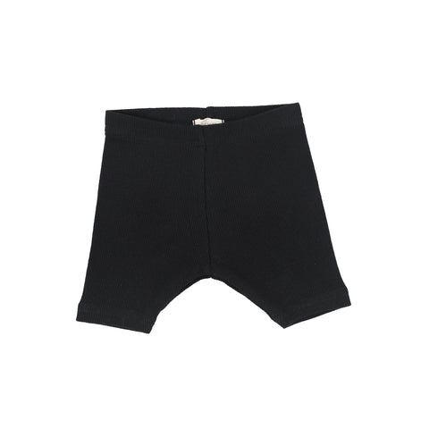 Lil Legs Black Ribbed Shorts