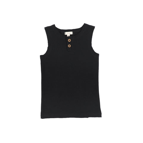 Lil Legs Black Rib Tank
