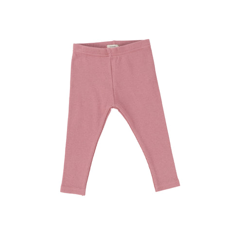Lil Legs Blush Ribbed Leggings