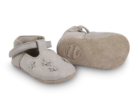 Donsje Amsterdam Light Grey Metallic Nubuck Bonsie Shoe