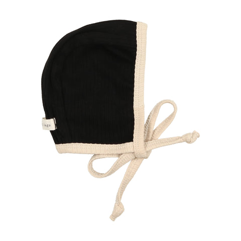Lil Legs Black/Cream Classic Pajama Bonnet