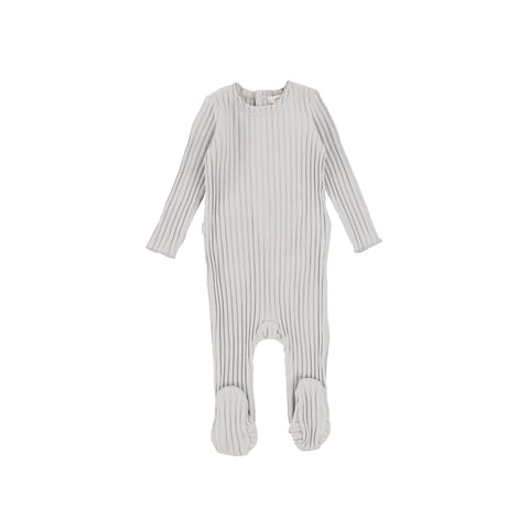 Lil Legs Cloud Grey Wide Rib Footie