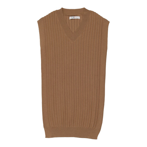 Coco Blanc Camel V-neck Dress