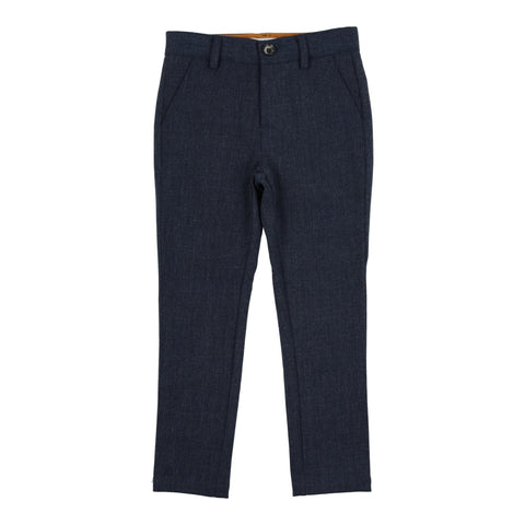 Coco Blanc Heathered Blue Wool Pants
