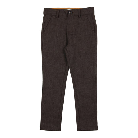 Coco Blanc Heathered Brown Wool Pants