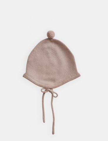 Belle Enfant Rose Bonnet with Pom Pom