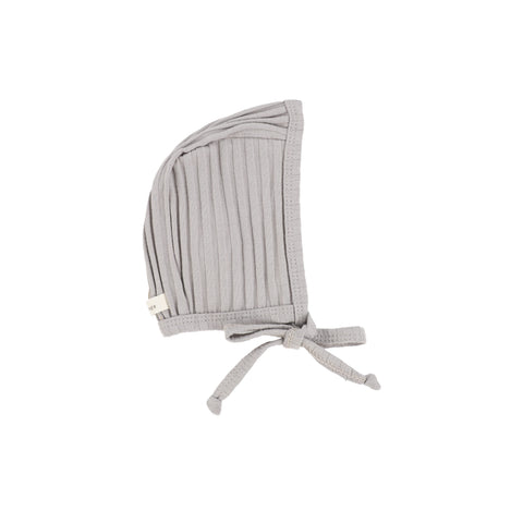 Lil Legs Dove Grey Wide Rib Bonnet