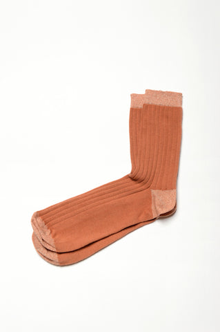 Leoca Mauve Ribbed Socks