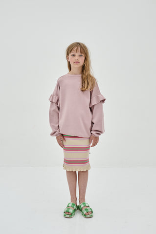 Repose Multi Nude Pink Stripe Tube Skirt