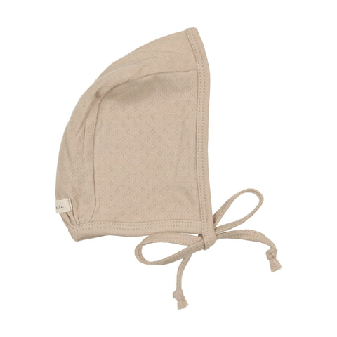 Lilette Sand Dotted Pointelle Bonnet