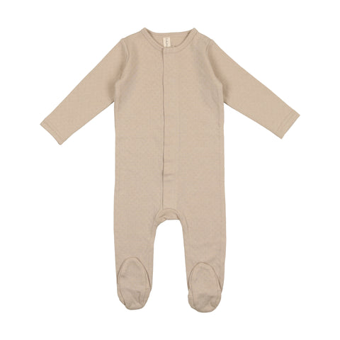 Lilette Sand Dotted Pointelle Footie