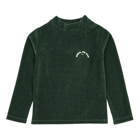 Hundred Pieces Green Velvet Top