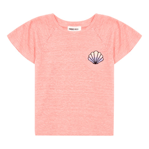 Hundred Pieces Candy Pink Linen T-shirt