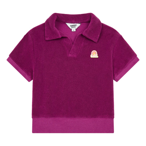 Hundred Pieces Blackcurrent Terry Polo