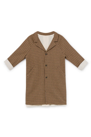 Little Creative Factory Fawn Tweed Straight Coat